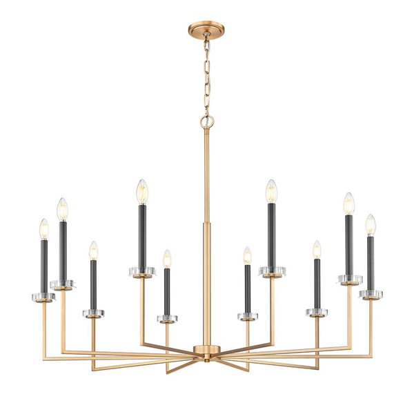 Z-Lite Gaultier 10-Light Chandelier - Modern Gold