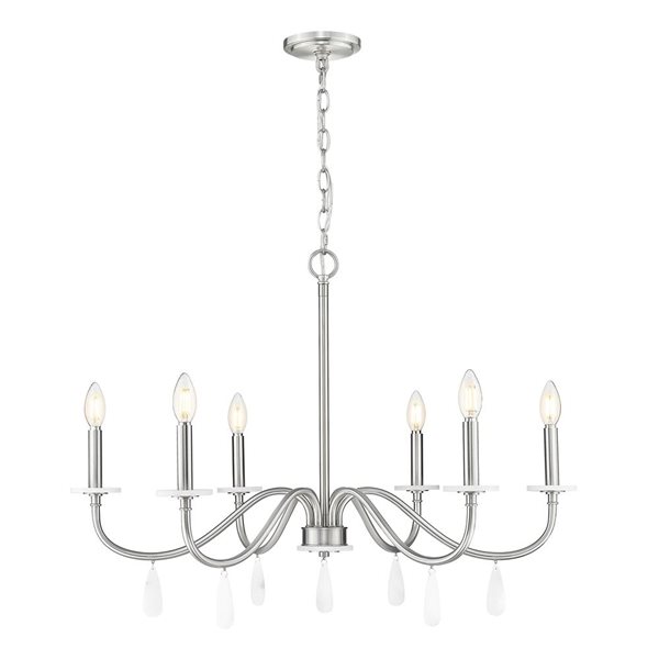 Z-Lite Toussant 6-Light Chandelier - Brushed Nickel