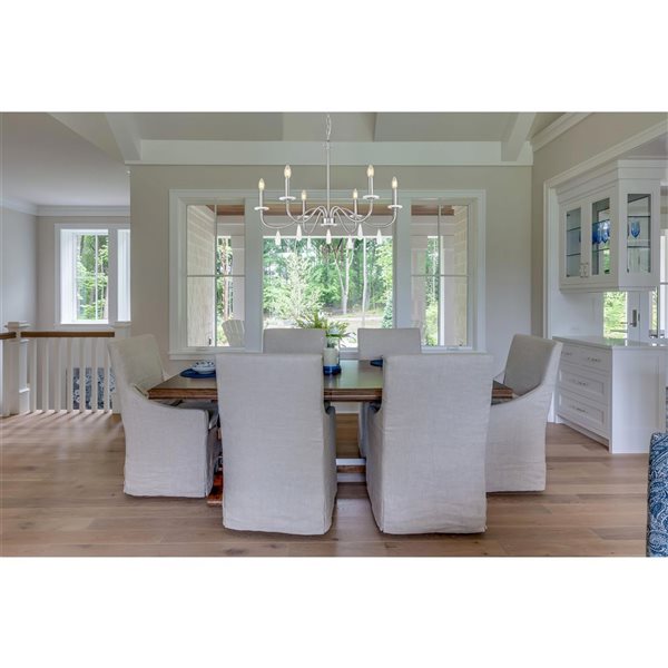 Z-Lite Toussant 6-Light Chandelier - Brushed Nickel