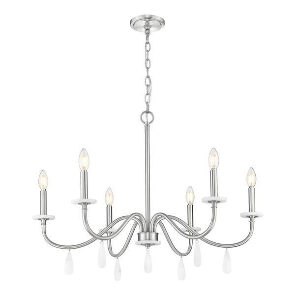 Z-Lite Toussant 6-Light Chandelier - Brushed Nickel