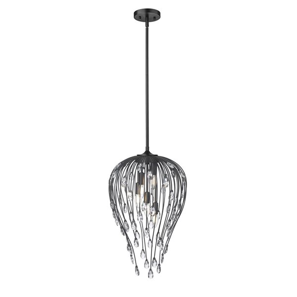 Z-Lite Gabriella 5-Light Teardrop Pendant - Matte Black