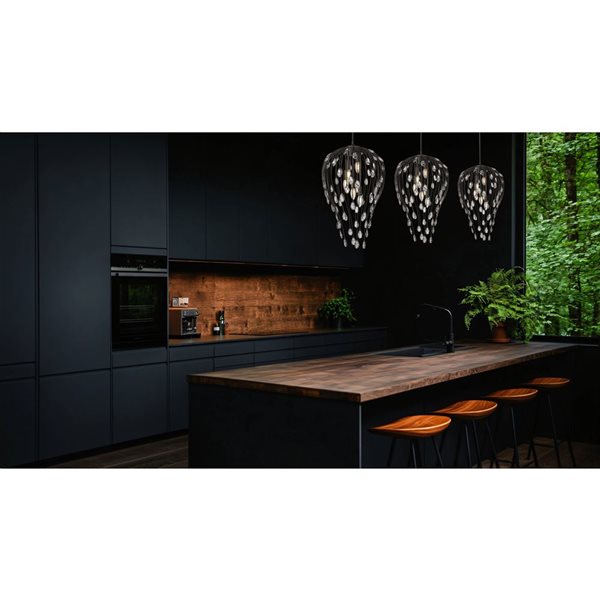 Z-Lite Gabriella 5-Light Teardrop Pendant - Matte Black