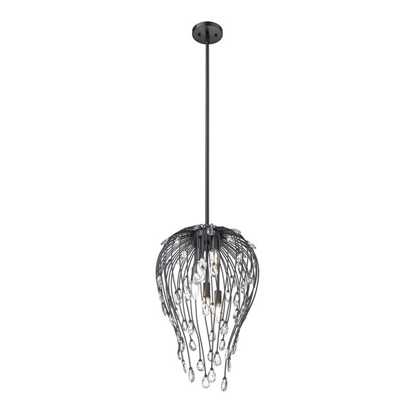Z-Lite Gabriella 5-Light Teardrop Pendant - Matte Black