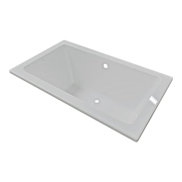 Valley Bath & Kitchen AYLACD DI 60 x 36-in Rectangular Drop-in Off-set Center Drain White Acrylic Bathtub