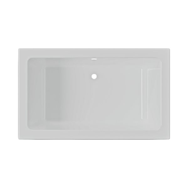 Valley Bath & Kitchen AYLACD DI 60 x 36-in Rectangular Drop-in Off-set Center Drain White Acrylic Bathtub