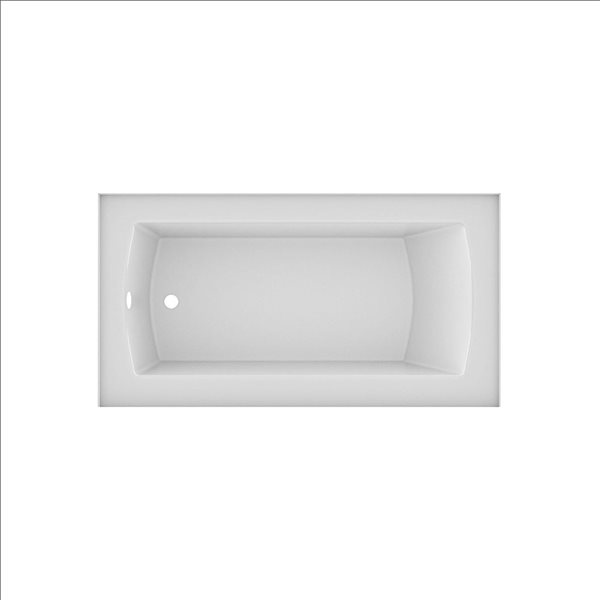 Valley Bath & Kitchen CEREN SKLH 66 x 30-in Rectangular White Acrylic Skirted Bathtub