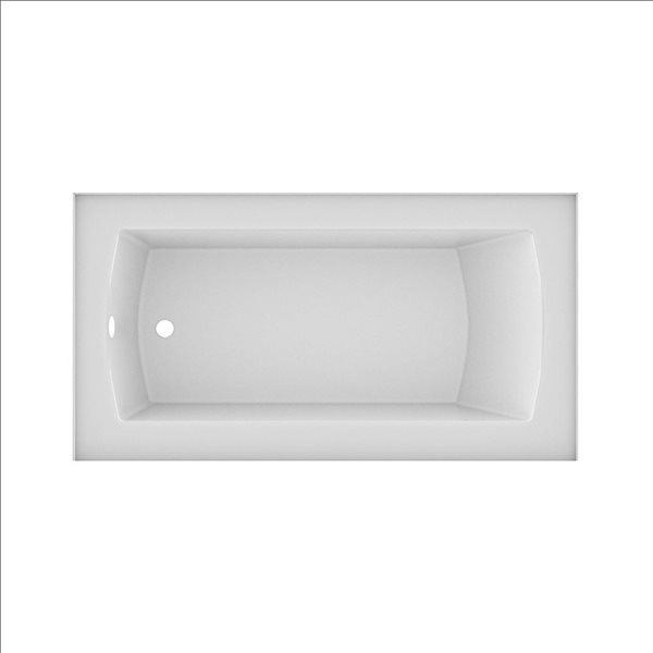 Valley Bath & Kitchen CEREN SKLH 72 x 34-in Rectangular White Acrylic Skirted Bathtub