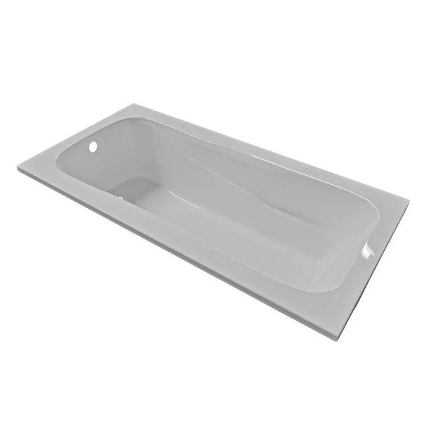 Valley Bath & Kitchen ELVA DI 72 x 36-in Rectangular Drop-in White Acrylic Bathtub