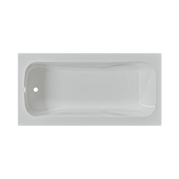 Valley Bath & Kitchen ELVA DI 72 x 36-in Rectangular Drop-in White Acrylic Bathtub