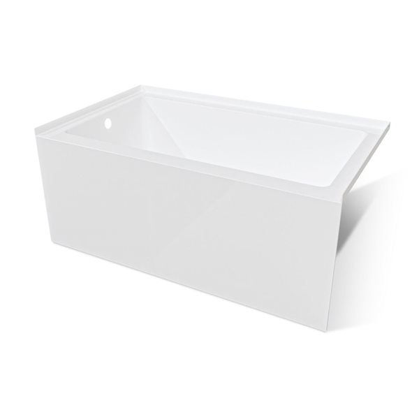 Valley Bath & Kitchen BRION SKRH 60 x 36-in Rectangular White Acrylic Skirted Bathtub