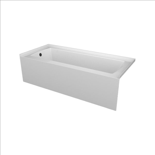 Valley Bath & Kitchen CEREN SKLH 72 x 32-in Rectangular White Acrylic Skirted Bathtub