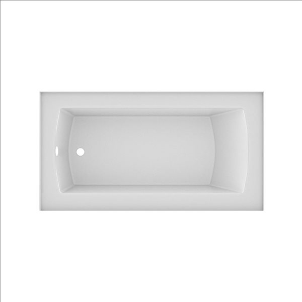 Valley Bath & Kitchen CEREN SKLH 72 x 32-in Rectangular White Acrylic Skirted Bathtub