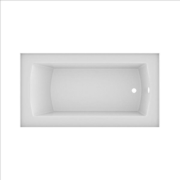 Valley Bath & Kitchen CEREN SKRH 72 x 34-in Rectangular White Acrylic Skirted Bathtub