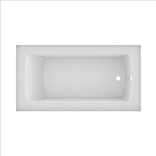 Valley Bath & Kitchen CEREN SKRH 72 x 36-in Rectangular White Acrylic Skirted Bathtub