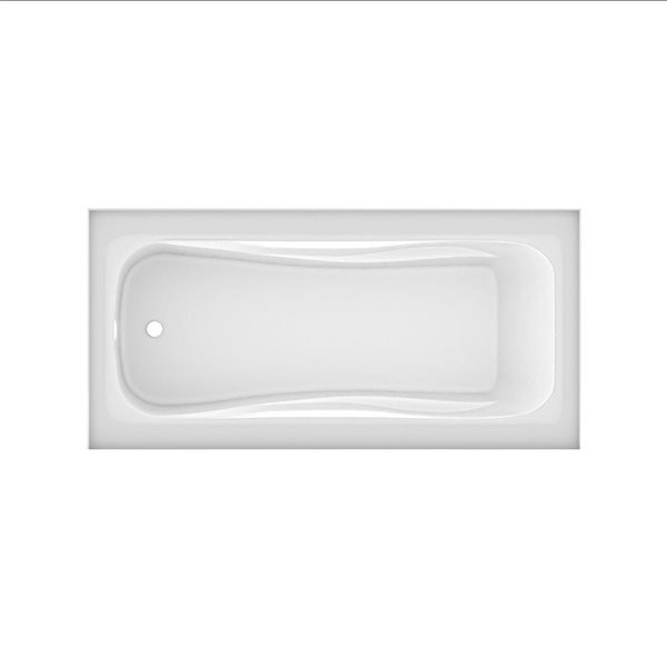 Valley Bath & Kitchen ELVA SKLH 66 x 32-in Rectangular White Acrylic Skirted Bathtub