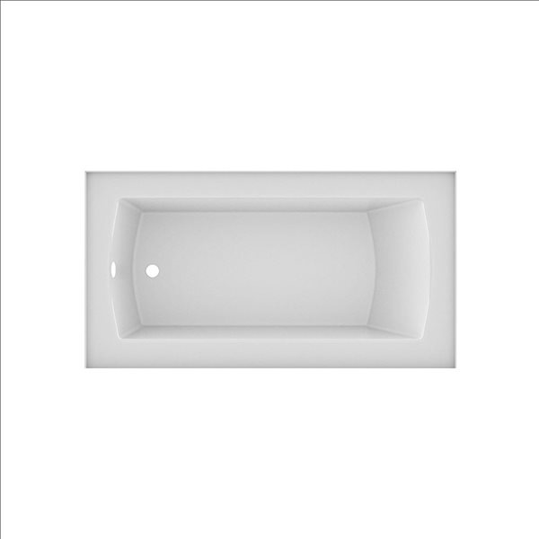Valley Bath & Kitchen CEREN SKLH 66 x 32-in Rectangular White Acrylic Skirted Bathtub