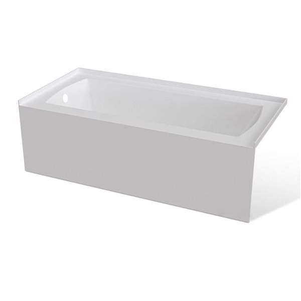 Valley Bath & Kitchen CEREN SKRH 66 x 32-in Rectangular White Acrylic Skirted Bathtub