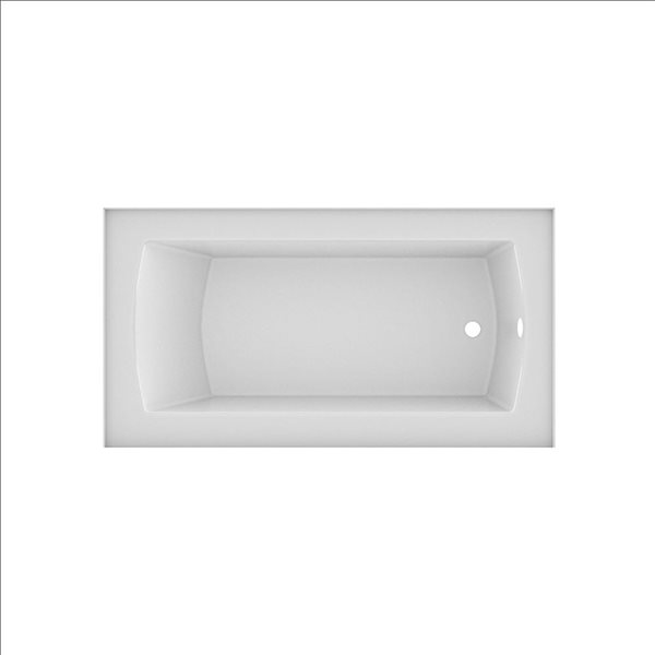 Valley Bath & Kitchen CEREN SKRH 66 x 32-in Rectangular White Acrylic Skirted Bathtub