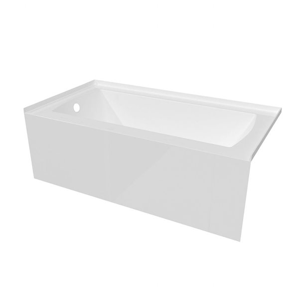 Valley Bath & Kitchen CEREN SKLH 60 x 30-in Rectangular White Acrylic Skirted Bathtub