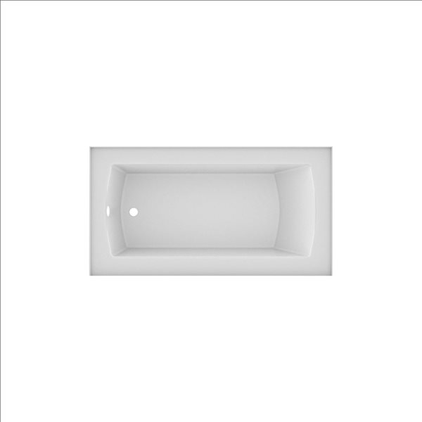 Valley Bath & Kitchen CEREN SKLH 60 x 30-in Rectangular White Acrylic Skirted Bathtub