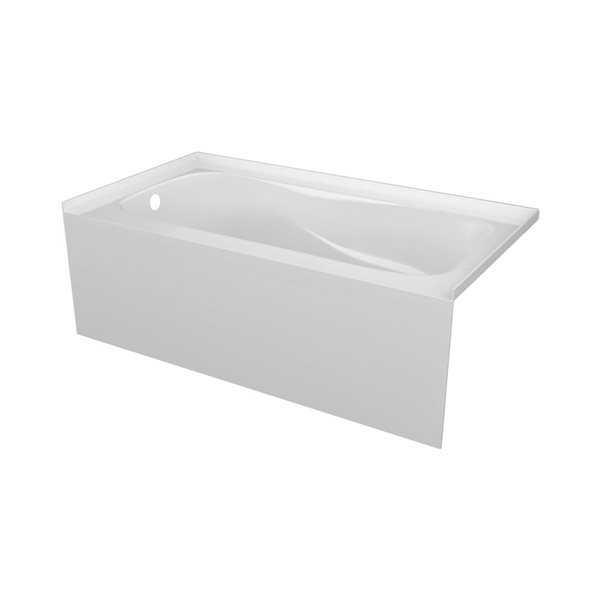 Valley Bath & Kitchen MAREN SKLH 60 x 30-in Rectangular White Acrylic Skirted Bathtub
