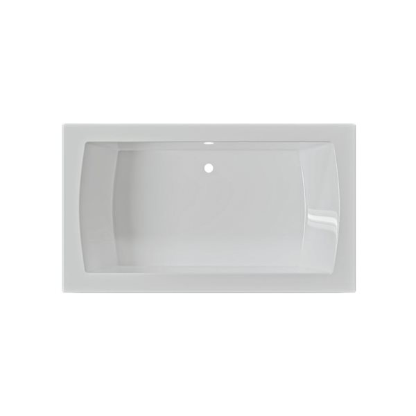 Valley Bath & Kitchen CERENCD DI 72 x 42-in Rectangular Drop-in Off-set Center Drain White Acrylic Bathtub