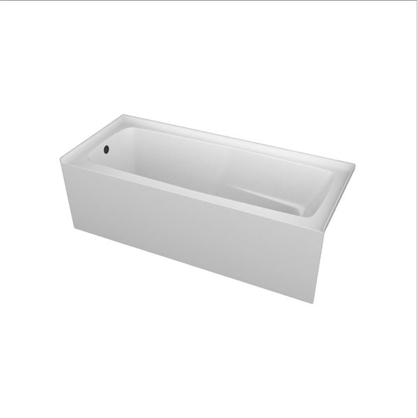Valley Bath & Kitchen SOREL SKRH 72 x 32-in Rectangular White Acrylic Skirted Bathtub