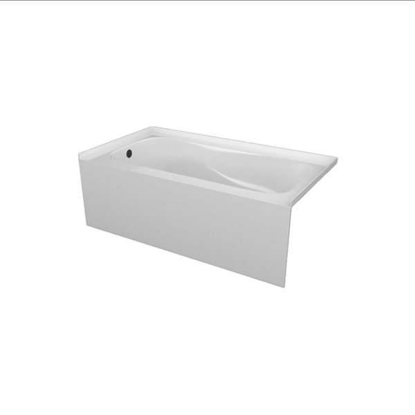 Valley Bath & Kitchen MAREN SKRH 66 x 30-in Rectangular White Acrylic Skirted Bathtub
