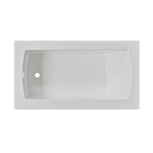 Valley Bath & Kitchen CEREN DI 66 x 36-in Rectangular Drop-in White Acrylic Bathtub