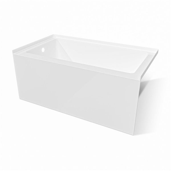 Valley Bath & Kitchen BRION SKRH 54 x 32-in Rectangular White Acrylic Skirted Bathtub