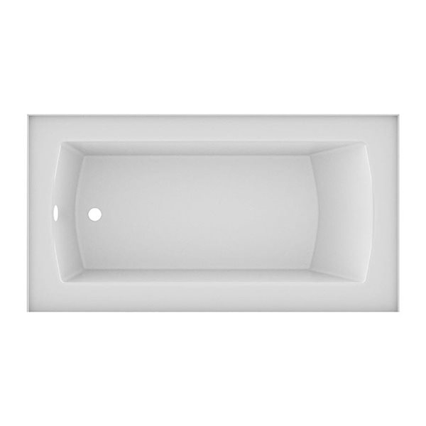 Valley Bath & Kitchen DARA SKLH 60 x 32-in Rectangular White Acrylic Skirted Bathtub