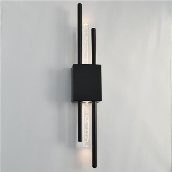 Set of 2 Axis Battery-Operated Integrated LED Wall Lights - Black