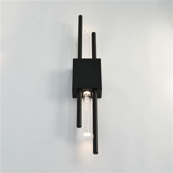 Set of 2 Axis Battery-Operated Integrated LED Wall Lights - Black