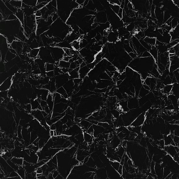 Dundee Deco Marble-Look Glossy PVC Wall Panels 4 x 9-ft - Black/White - 2-Pack