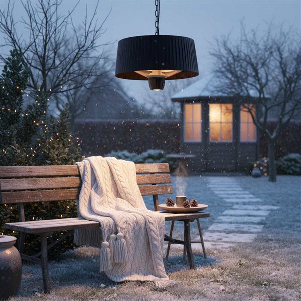 Sunred Artix Compact Bright Patio Heater 1500 W - Hanging - Black