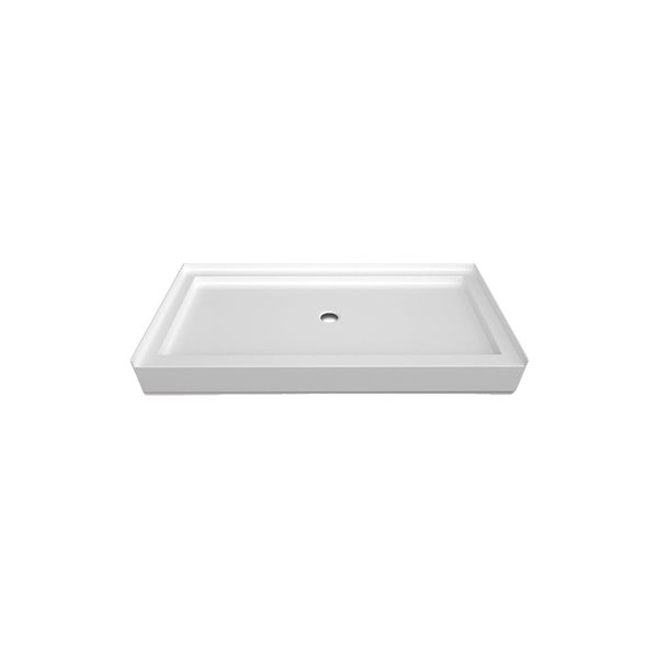 Valley Bath & Kitchen 6032AFRSSTCD1 Acrylic Single Threshold Shower Base 60 x 32-in w/ Centre Drain + Rough-In