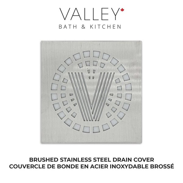 Valley Bath & Kitchen 7236SSTSD1 Acrylic Single Threshold Shower Base 72 x 36-in w/ Centre Drain - White