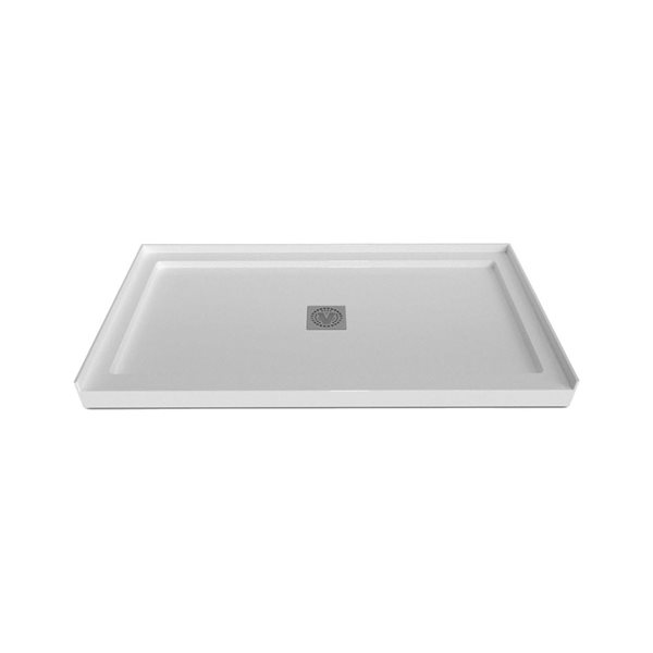 Valley Bath & Kitchen 6032SSTSD1 Acrylic Single Threshold Shower Base 60 x 32-in w/ Centre Drain - White
