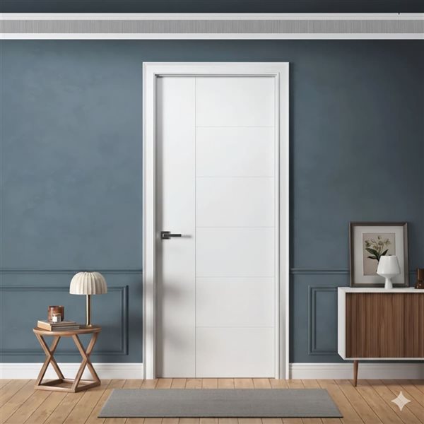 Garson Berkway Grooved Solid Core Slab Door 28 x 80 x 1 3/4-in - Primed - White