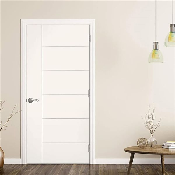 Garson Berkway Grooved Solid Core Slab Door 24 x 84 x 1 3/4-in - Primed - White