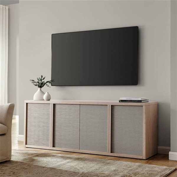 Hailey Home Kai TV Stand for TVs up to 75-in - Alder White