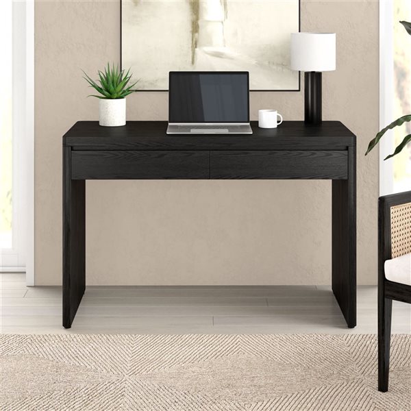Hailey Home Ashcroft Wide Desk 48-in - Black Grain