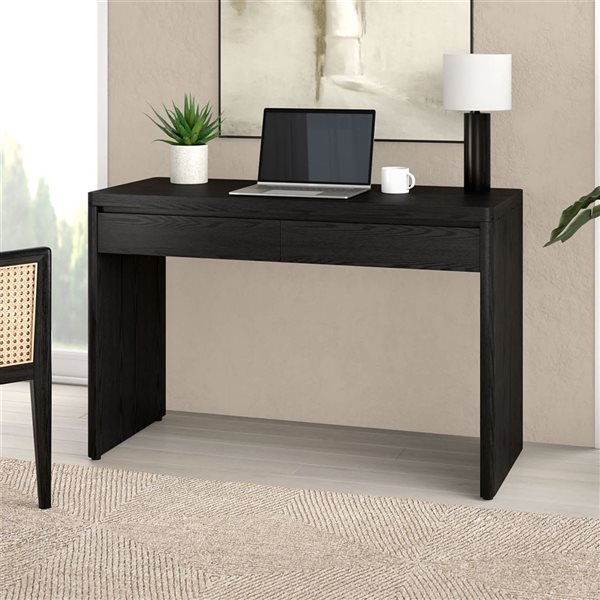 Hailey Home Ashcroft Wide Desk 48-in - Black Grain