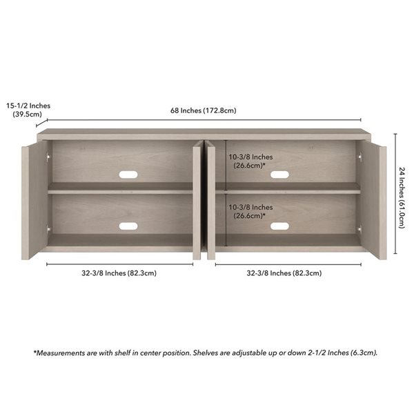 Hailey Home Savin TV Stand for TVs up to 75-in - Alder White
