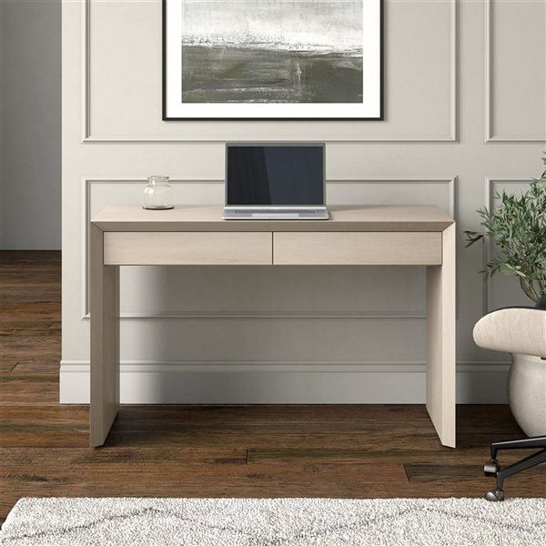 Hailey Home Pembroke Wide Desk 48-in - Alder White