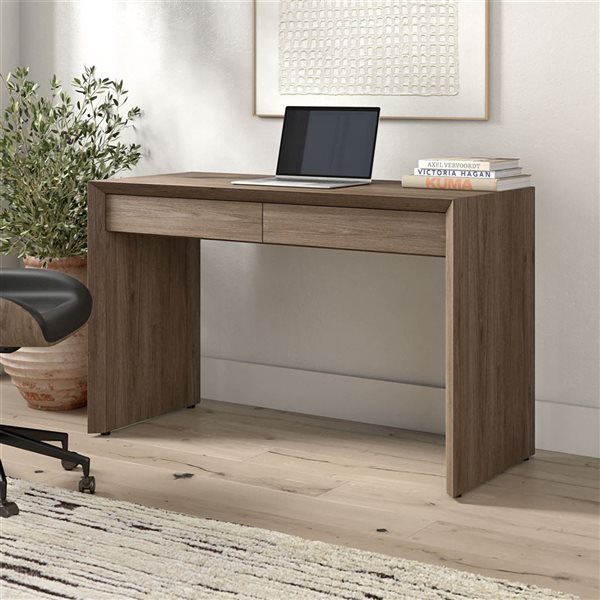 Hailey Home Pembroke Wide Desk 48-in - Antiqued Grey Oak