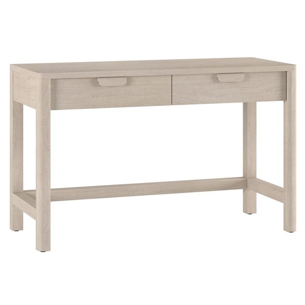 Hailey Home Fern Wide Desk 48-in - Alder White
