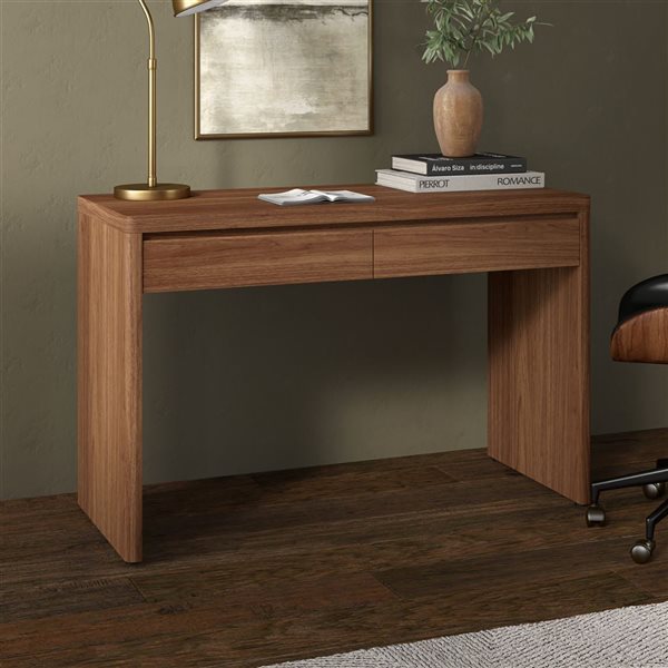 Hailey Home Ashcroft Wide Desk 48-in - Satin Walnut