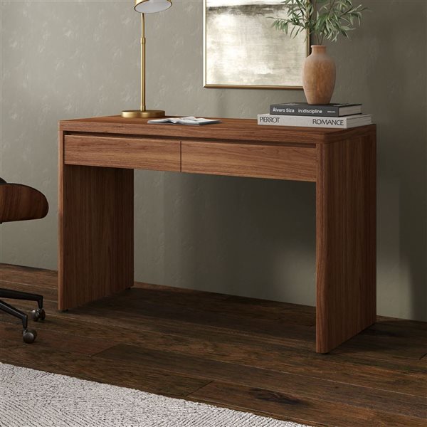 Hailey Home Ashcroft Wide Desk 48-in - Satin Walnut