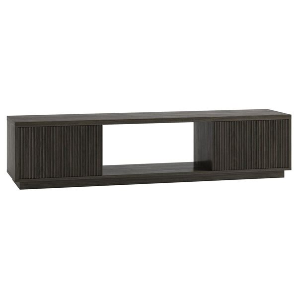 Hailey Home Dorian Fluted TV Stand for TVs up to 78-in - Alder Brown